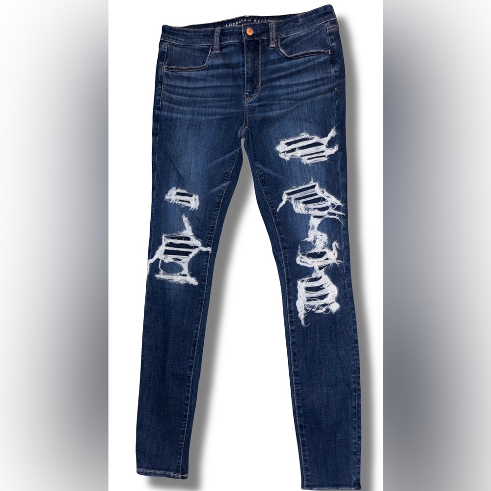 Extra Long American Eagle Ripped Jeans
